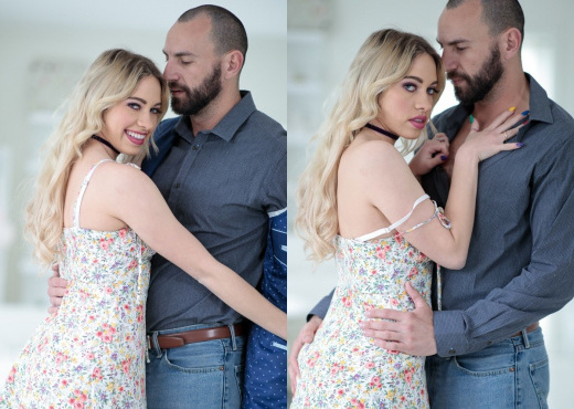 Blonde teen Khloe Kapri undresses to get her twat penetrated on the sofa - Hardcore Picture Gallery