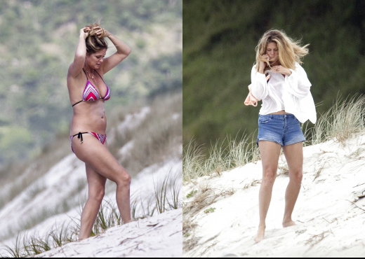 Rachel Hunter on a beach in New Zealand 3-19-17 - Hardcore Picture Gallery