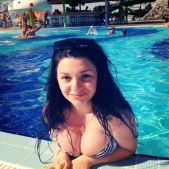 Hot teens with big tits in bikini