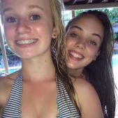 Hot teens with big tits in bikini
