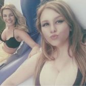 Hot teens with big tits in bikini
