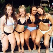 Hot teens with big tits in bikini