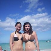 Hot teens with big tits in bikini