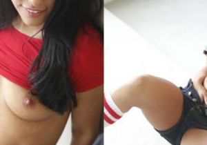 Horny fit teen Adriana Chechik rides her personal trainer's big dick