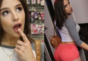 Brunette Latina Abella Danger gets fucked in her ass and swallows at the gloryhole