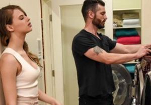 Horny American female Jillian Janson seduces the washing machine repairman