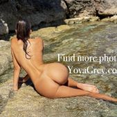 Naked Hot Babe on a Nudist Beach - Yoya Grey