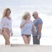 Rachel Hunter on a beach in New Zealand 3-19-17
