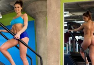 Gym babes Jamie Graham and Jordan Monroe showing their big natural juggs