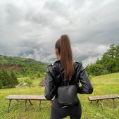 Perfect view and perfect ass and shaved pussy flashing - Yoya Grey